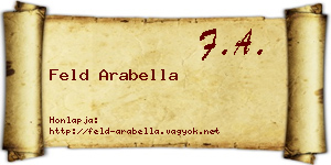 Feld Arabella névjegykártya